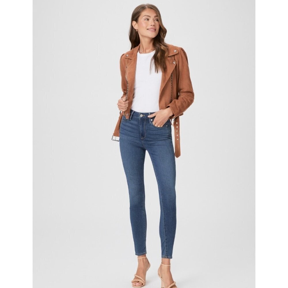 Paige Jeans Hoxton Ankle Size 32 Skinny Blue Denim - Picture 1 of 11